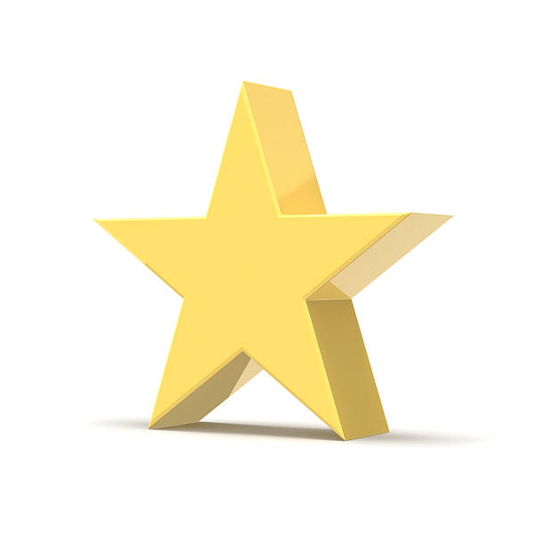 istock Gold Star, Isolated on White Background 618838166