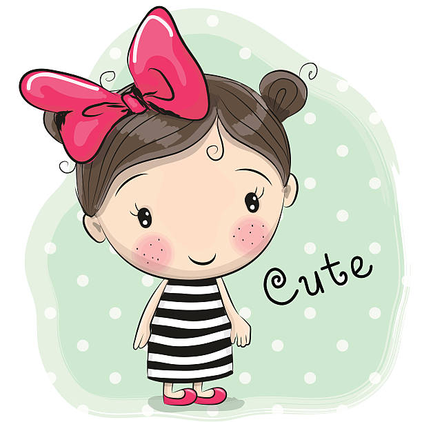 Cute Cartoon Girl Stock Illustration - Download Image Now - Girls,  Activity, Art - iStock