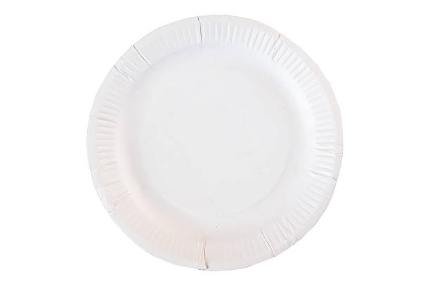 istock white Paper plate isolated on white background, clipping path 618841144