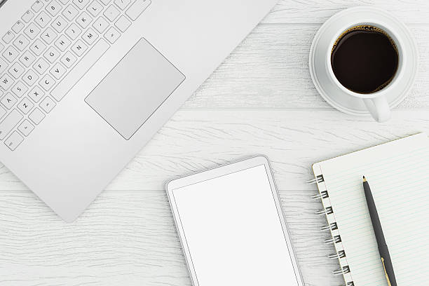 Close up of a business desktop