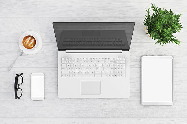 istock Knolling top view of a laptop 618844230