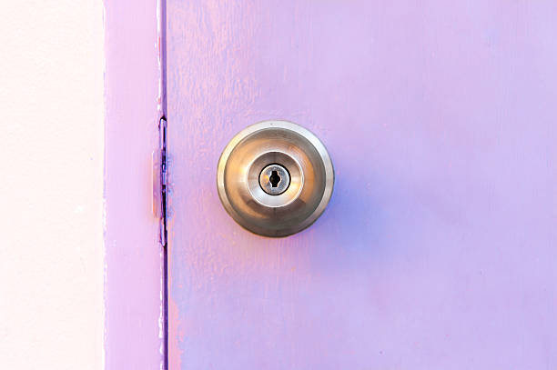 istock Steel door knob 618844450