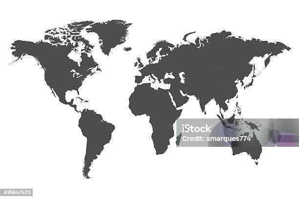 World Map Illustration Stock Illustration - Download Image Now - Abstract, Africa, Asia