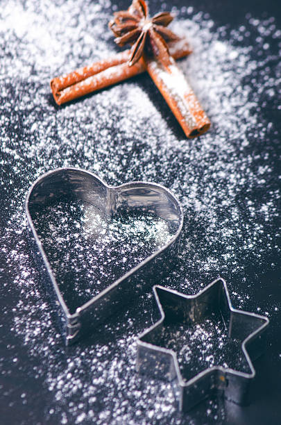 istock Christmas background decoration. Cinnamon, cookies shape 618851678