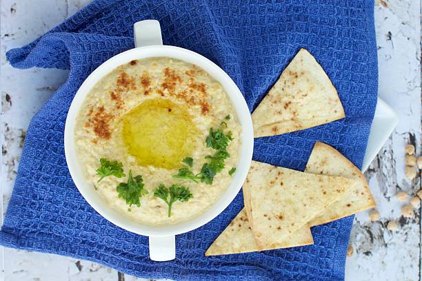 istock Homemade hummus with tortilla chips 618852208