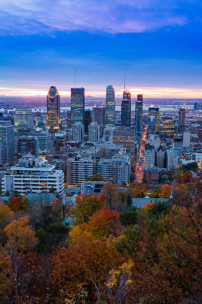 Montreal sunshine stock photo