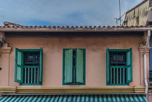 istock Windows and balconies in colonial architecture in Singapore - 13 618858138