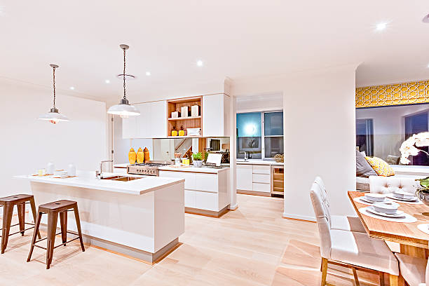 istock House interior with white walls focusing the kitchen 618858200