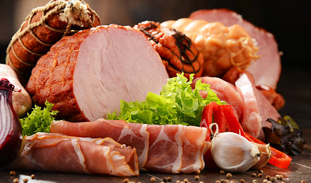 istock Meat products including ham and sausages 618861046