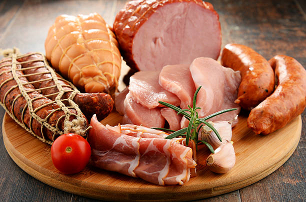 istock Meat products including ham and sausages 618861158