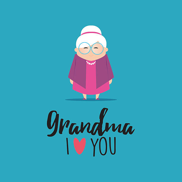 illustrazioni stock, clip art, cartoni animati e icone di tendenza di nonni giorno sfondo - grandmother