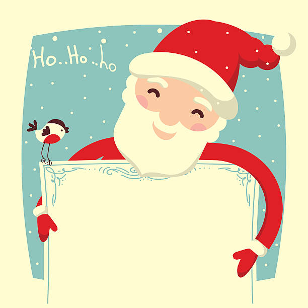 Karta Świętego Mikołaja dla wektora tekstowego – artystyczna grafika wektorowa