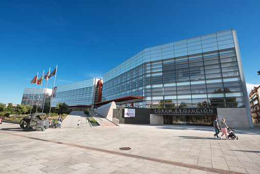 Burgos, Spain - October 4, 2016: Human evolution museum on October 4, 2016 in Burgos, Spain. is a museum on the subject of human evolution, shows some of the most important human fossil.