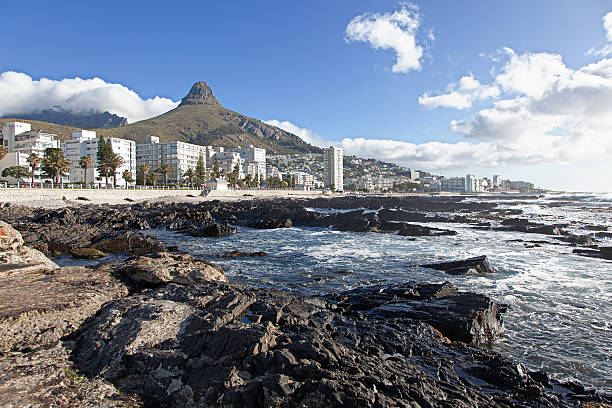 istock Cape Town skyline from Ocean with Lion's Head in background 618864148