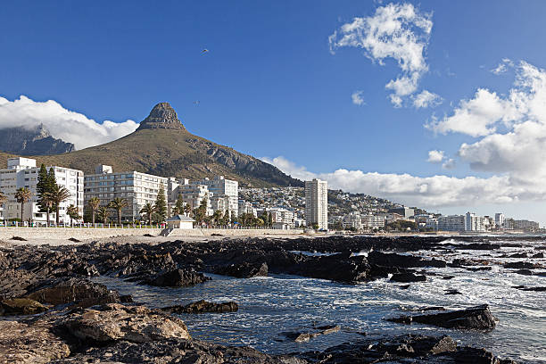 istock Cape Town skyline from Ocean with Lion's Head in background 618864462