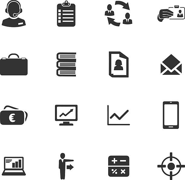 бизнес иконы набор - file extension stock illustrations