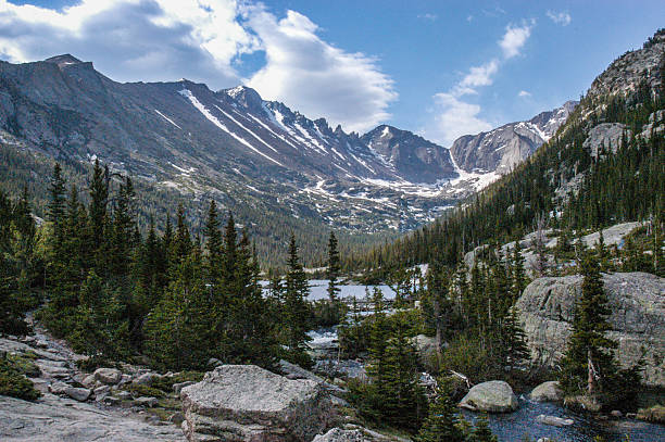 istock Creek Leaving High-Elevation Lake in the Rocky Mountains 618872588