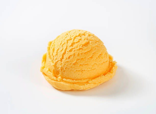 istock Scoops of apricot ice cream 618874662