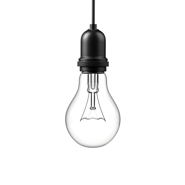 ampoule de lampe. illustration 3d - tungsten photos et images de collection