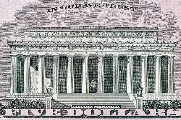 istock Lincoln memorial on back of five dollar bill 618936792