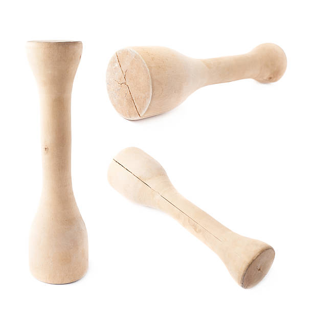 istock Kitchen wooden meat tenderizer isolated 618940500