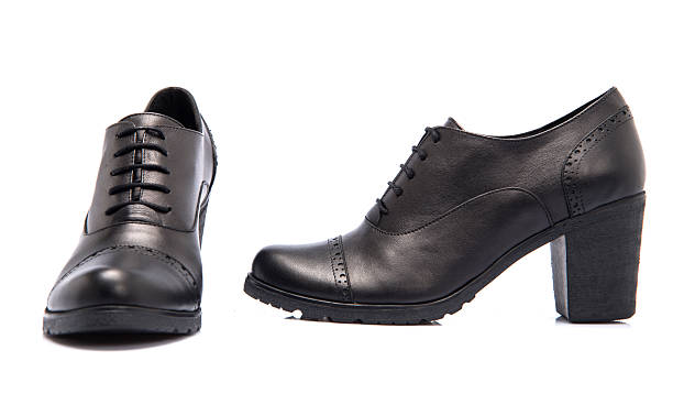 istock Black Leather Woman Shoes 618942206