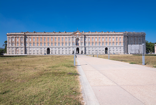 Main entrance to the Royal Palace of Caserta, Italy