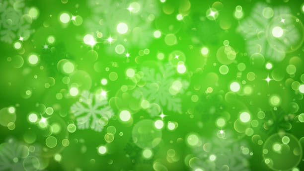 istock Christmas background of fuzzy and blurred snowflakes 618945510