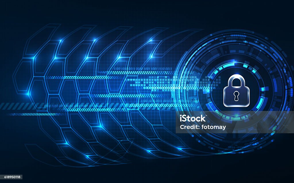 Abstract Technology background.Security concept with padlock ico Abstract Technology background.Security concept with padlock icon Security Stock Photo