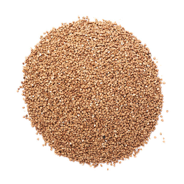 istock Pile of buckwheat seeds isolated 618951384