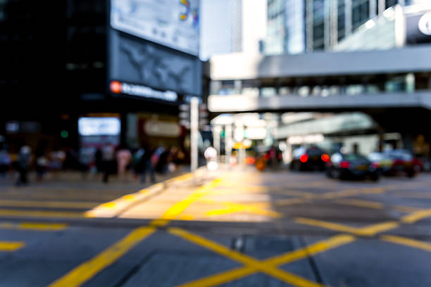 istock Blur Street background on Hong Kong 618951442