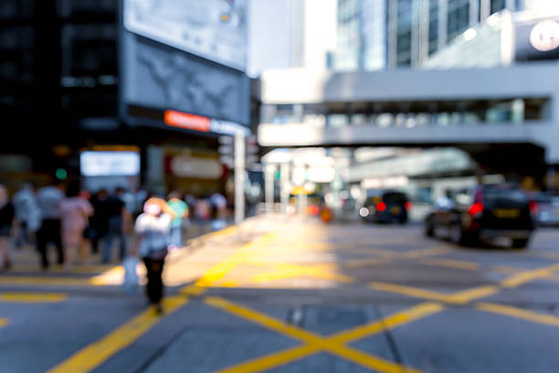 istock Blur Street background on Hong Kong 618951506