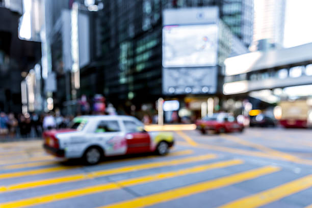 istock Blur Street background on Hong Kong 618951516