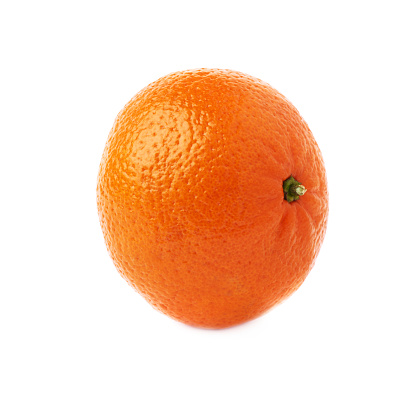 Fresh juicy tangerine ripe fruit isolated over the white background