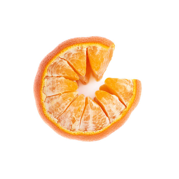 istock Fresh juicy tangerine fruit isolated over the white background 618953770