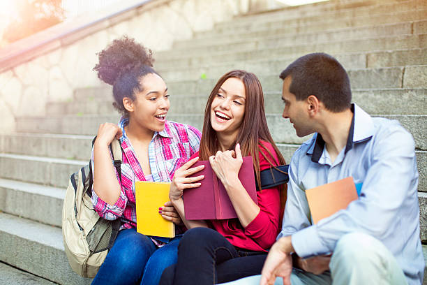 istock Students outdoor with books 618954426