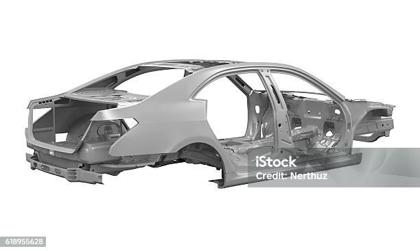 Unibody Auto Chassis Stockfoto und mehr Bilder von Fließbandfertigung - Fließbandfertigung, Auto, Fahrgestell