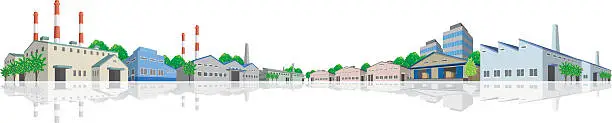 Vector illustration of Industrial area