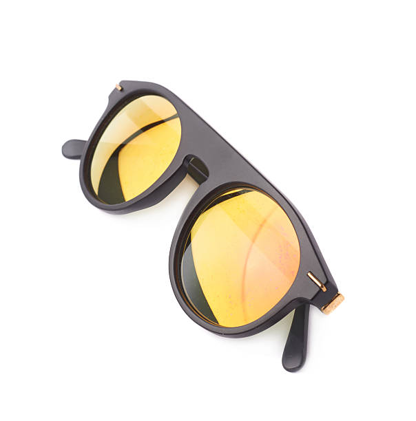 istock Hip yellow glasses in a black frame 618955990