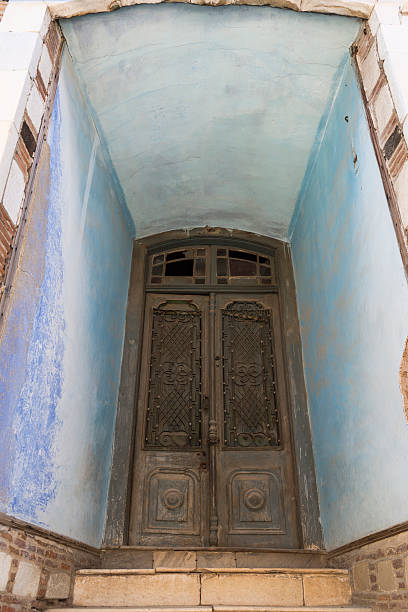 istock Closed Door Of Old House 618956542