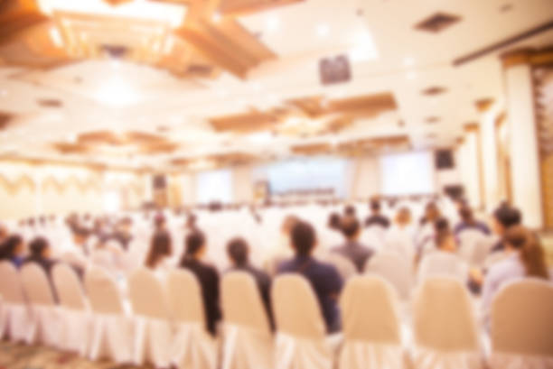 istock Blurred  Business Meeting. Audience in the conference hall. 618957068