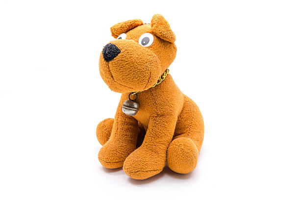 istock Cute dog brown doll/toy isolated on a white background 618962498