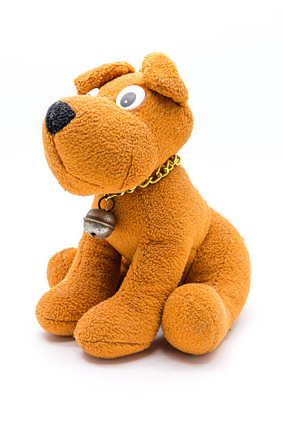 istock Cute dog brown doll/toy isolated on a white background 618962764