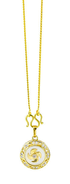 istock Necklace isolated on white background 618965322