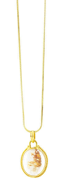 istock Necklace isolated on white background 618965390