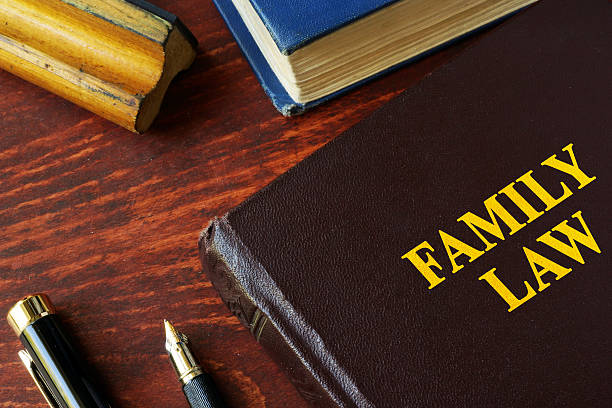 istock Book with title family law on a table. 618965430