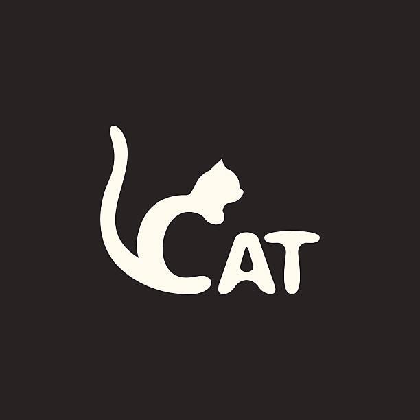 logo cat vector art illustration