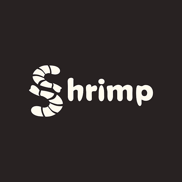 Logo shrimp. vector art illustration
