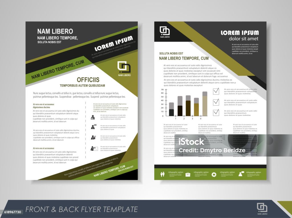 Flyer Chart Flyer Design Layout Stock Illustration - Download Image Now - Abstract ...