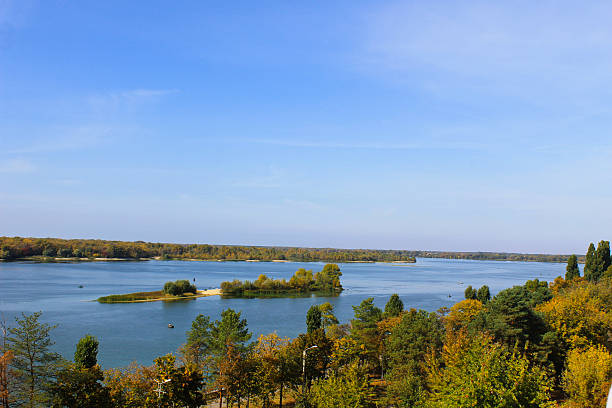 istock View on the river Dnieper on autumn 618969318